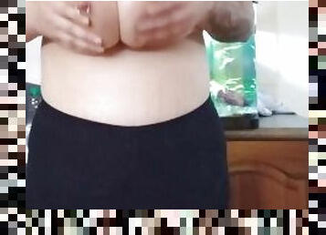 Big Tits MILF Flashing New Nipple Piercings! What do you think? Comment Below