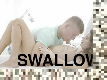 Cute Teen Swallows Boyfriend’s Cum After They Fuck