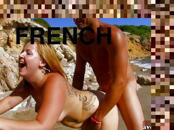 French Chubby Amateur Teen Make Public Sex On The Beach