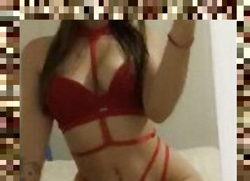 red lingerie on me ????