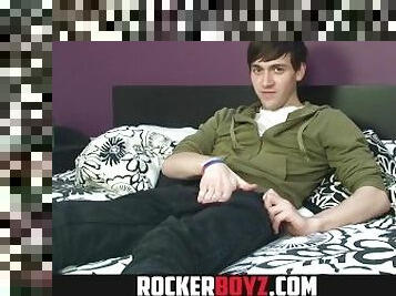 Rocker Boyz - Rugged Emo Twink Wanks Off His Uncut Dick