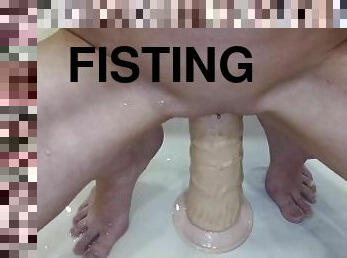 fisting, masturbation, chatte-pussy, amateur, énorme-bite, jouet, fétiche, solo, bite