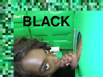 Black Babe Sucks Cocks At Gloryhole