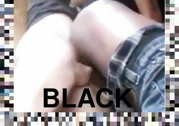 Fast, Hard & Rough Fucking Black Pussy Boy in Public