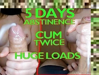 Cock Massage Before Go to Bed  Cum Twice after 5 Days