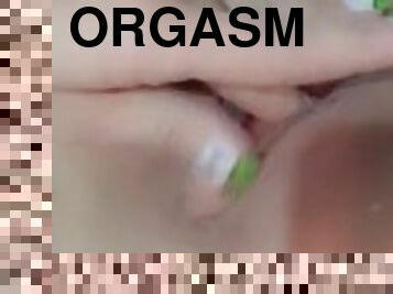 Female masturbation, girl has multiple orgasms