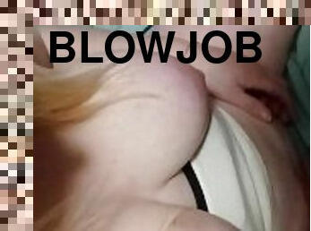 Blonde blowjob swallows