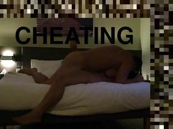 Cheating wife fucking in a hotel room