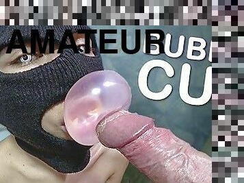 POV. Amateur Girl BLOWJOB - Cum in Mouth, bubble gum, ass licking. Dahaka Mara