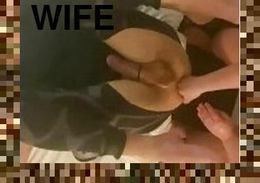 Wife stretch husbands ass until he comes