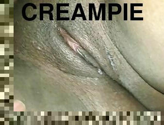 cream pie never oozed out because I nutted deep inside her