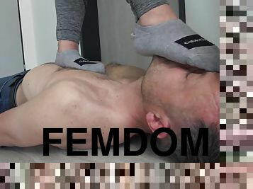 Sweaty sock sniffing after jogging by Femdom Austria