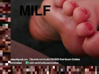 amateur, mature, milf, maman, pieds, point-de-vue, fétiche, solo, orteils