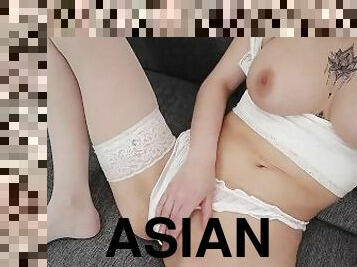 Asian neighbor loves to play with pussy