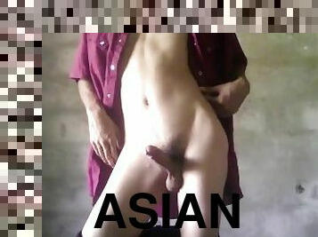 Thai boy showing sexy big cock