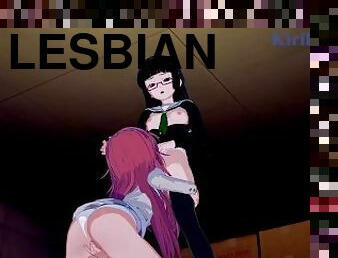 Marika Kato and Chiaki Kurihara have an intense lesbian play - Bodacious Space Pirates Hentai