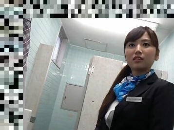 Kawasaki Arisa doesn't mind sucking a dick in the bathroom