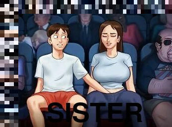 Summertime Saga: StepBrother Fingers His StepSister In The Cinema-Ep132