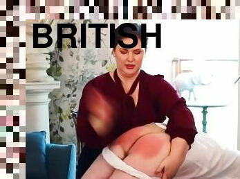 bdsm, britisk, elskerinne, uniform, spanking