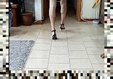 Wearing Male G-String And Female Sandals 5