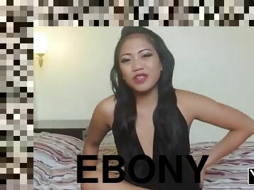 Horny ebony beauty having a proper doggy style bang