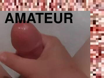 solo cock masterbating with cum at the end!! pulsing cock!