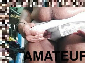 Unboxing and using my first masturbator from Adam & Eve until I cum watching Big Bank challenge