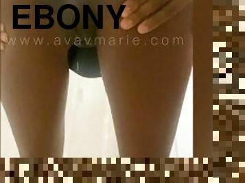 Ava V. Marie pees up close!