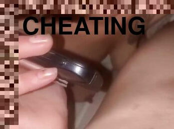 Boyfriend calls while eating big dick