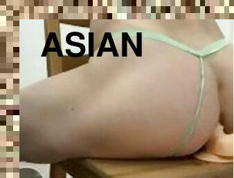 Asian Anal Dildo Ride Sissy