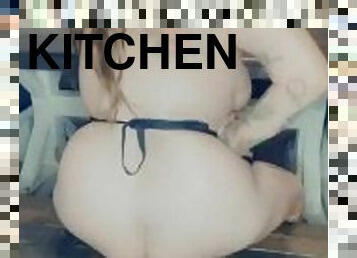 Kitchen masturbation