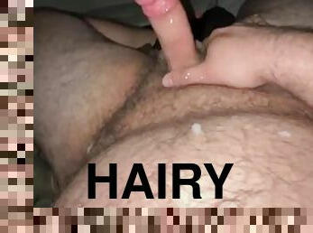 dirty talk chubby hairy guy jerks off HUGE cumshot