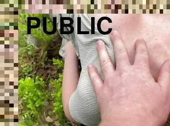 masturbation, orgasm, publik, amatör, brudar, pov, blond, skog, svensk