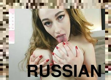 Beautiful Russian Girl Shows Her Wonderful Boobs