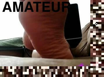Oops! I accidently left the camera on! Feetfetish POV