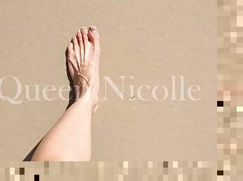 For you to love Queen Nicolle's feet on the beach