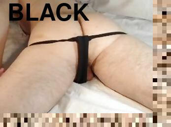Black Thongs On My Tight Asshole Up-close and In your Face - Vince_wt