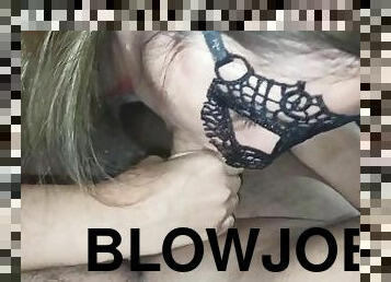 She love eat my cum with blowjob