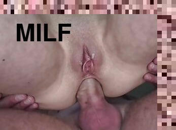 doggy-style, anal, milf, hemmagjord, creampie, sprut, knullande, tight, petit, fetisch