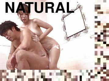 Natural boobs Japanese girl Yui Hatano enjoys having erotic sex