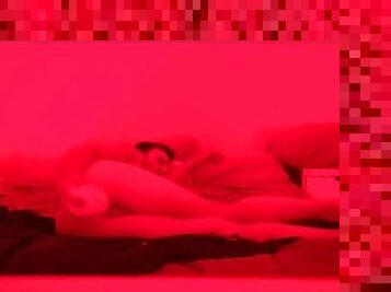 20 masturbating in my bed enjoying a huge dildo anal destruction