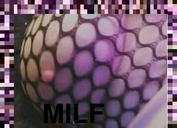 Fat mommy milkers in fishnet bodysuit