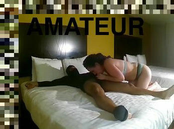 amateur, interracial, ados, cam, voyeur, horny, bâillonnement, hôtel, brunette, sucer