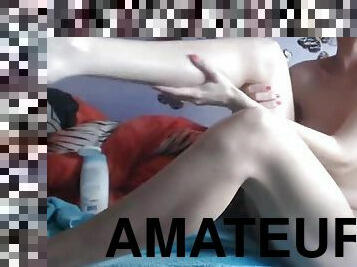 Girl Webcam - Bodylotion And Ass Play Amateur Girl On Webcam