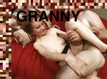 Nasty Granny Received Two Mighty Pricks Into Her Hole