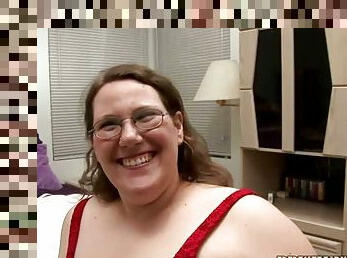 Busty BBW Geek In Glasses Gets Laid By Horny Fucker