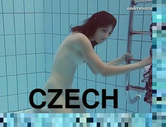 Czech Teen Sima In The Public Swimming Pool Nude