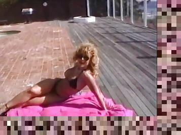 Bikini-clad cougar with a fabulous body enjoying a hardcore cowgirl style fuck