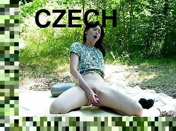 Czech Small Tits Charlie Masturbation In The Nature