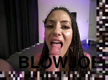 Coco Bae shows off her amazing skills in giving blowjob